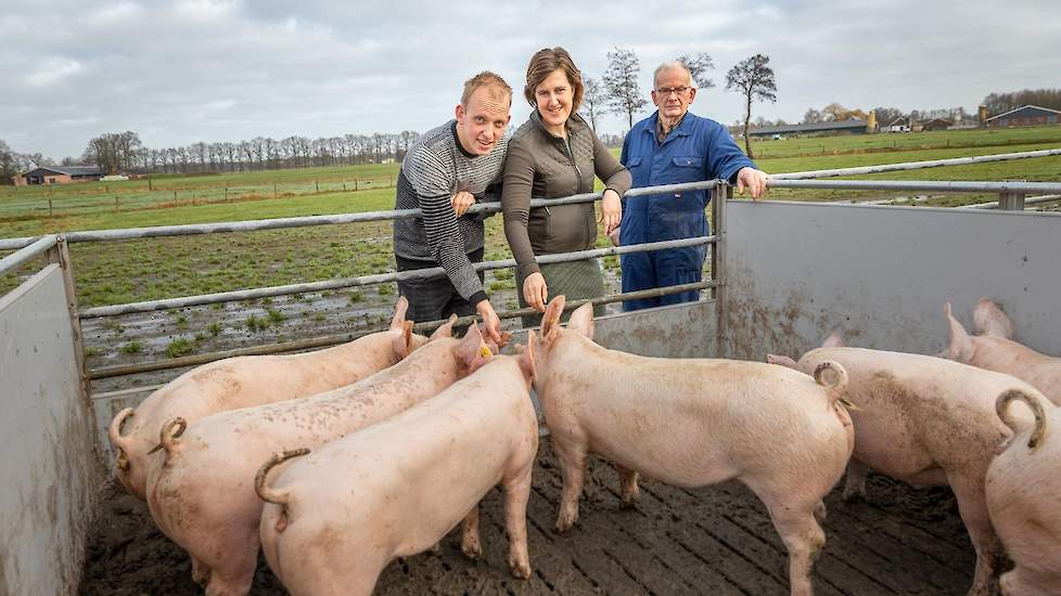 Hendrik-Jan, Ditty en vader Brand-Jan van den Heuvel.