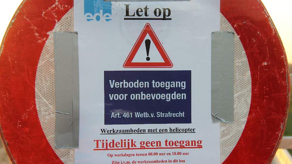 Het natuurgebied is tijdelijk gesloten voor bezoekers.