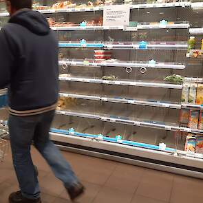 De Albert Heijn in Doetinchem (GL) kampt met leveringsproblemen door de blokkades.