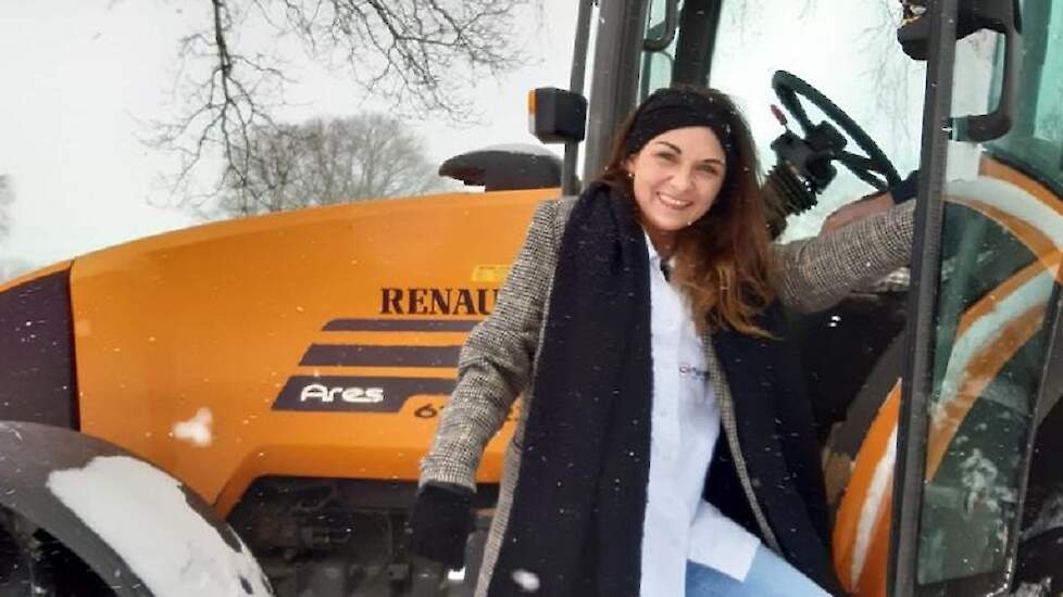 Karlijn Bluemink werd zondag door haar vader naar haar werk gebracht.