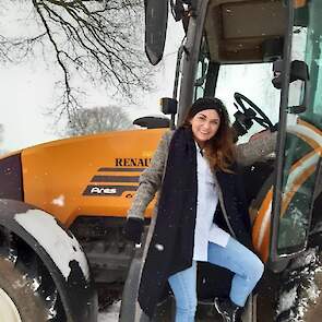 Karlijn Bluemink werd zondag door haar vader naar haar werk gebracht.