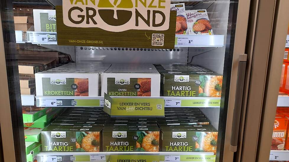 Ook in het diepvriesvak zijn producten met het Van Onze Grond label te vinden.
