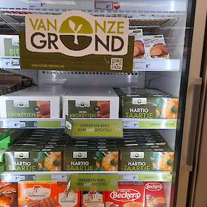 Ook in het diepvriesvak zijn producten met het Van Onze Grond label te vinden.