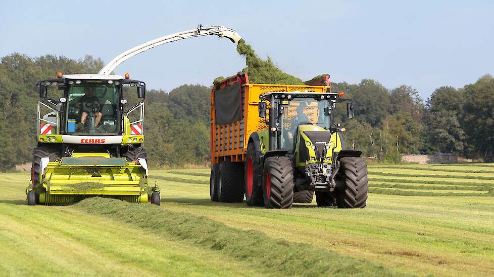 Op dinsdag 14 september is het gras gekuild.