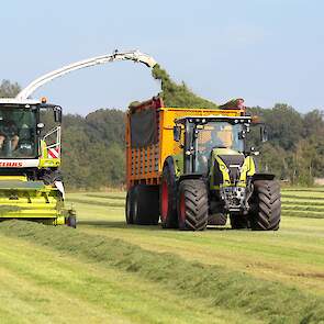 Op dinsdag 14 september is het gras gekuild.