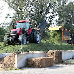 In totaal is er zo'n 60 hectare ingekuild voor melkveehouderij Schutte.