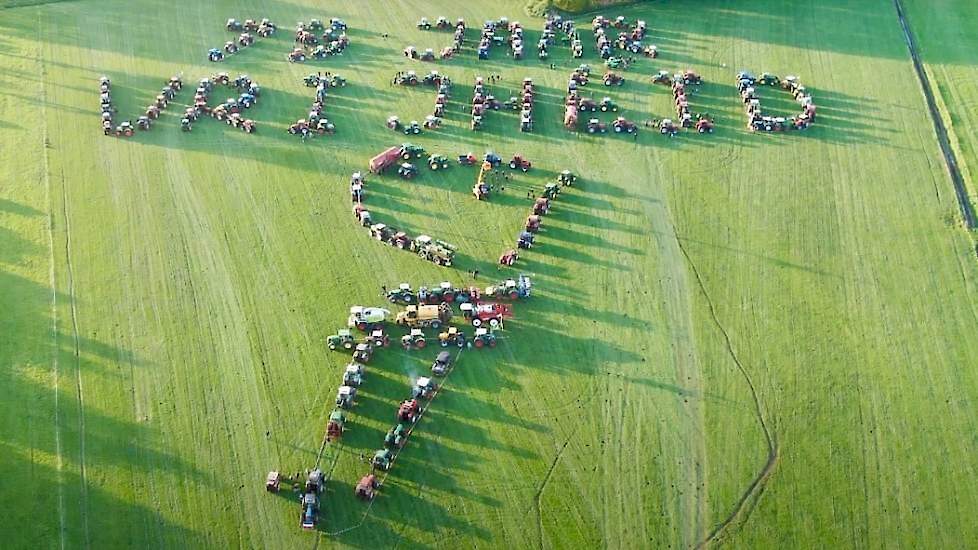 Archieffoto: een actie van FDF-boeren tijdens Bevrijdingsdag 2020.