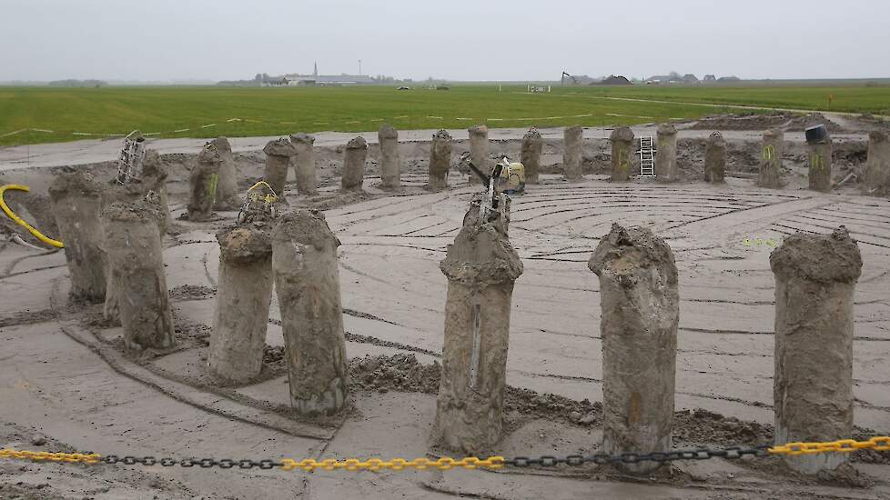 Ter illustratie: fundering voor een windmolen.