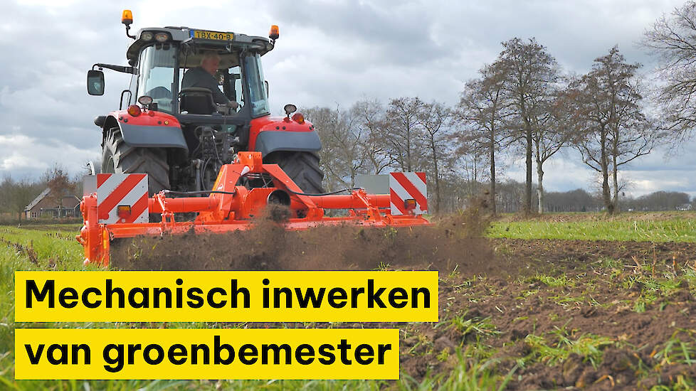 Mechanisch inwerken van groenbemester