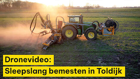 Dronevideo: Sleepslang bemesten in Toldijk