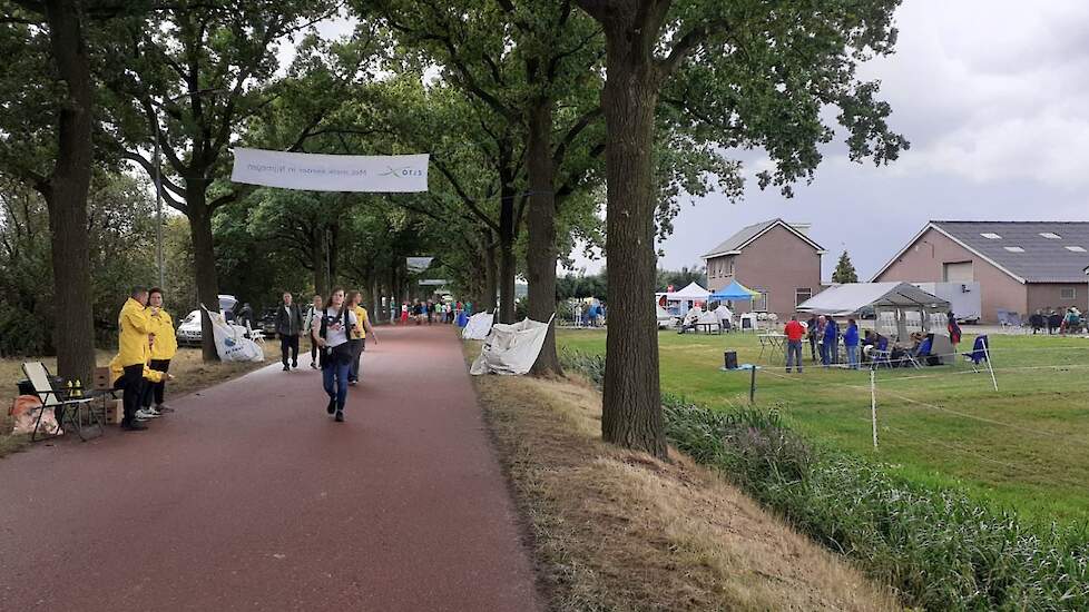 Tegen 14.00u wordt het steeds rustiger op straat. De wandelaars hebben vanaf de boerenrustplaats nog 12 kilometer voor de boeg. Veel tijd om onderweg nog te rusten hebben deze wandelaars niet meer.