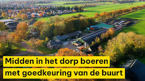 Midden in het dorp boeren met goedkeuring van de buurt